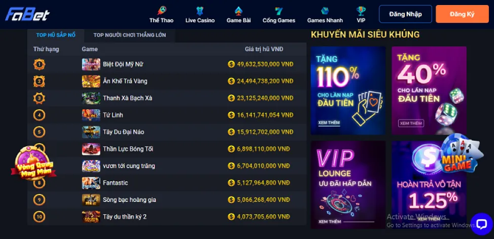 Ưu đãi đặc biệt cho thành viên VIP V8BET